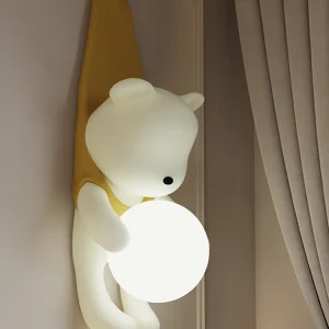 HANGING BEAR – Lampada da parete decorativa – 2 varianti colore