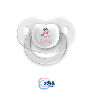 Succhietto personalizzato Bianco Unicorno