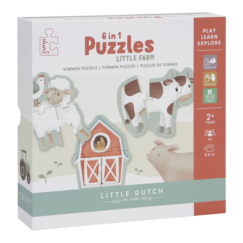 6 IN 1 PUZZLES LITTLE FARM