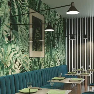 Lampada da parete Duetto in metallo nero satinato, bianco o marrone e interno lucido