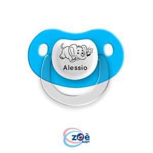 Succhietto personalizzato Azzurro Elefantino