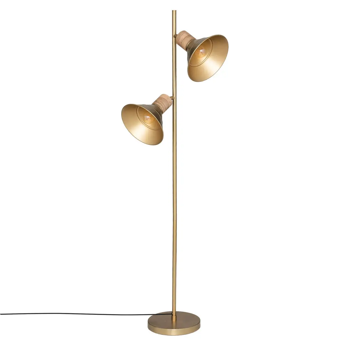 Lampada da terra “Bota”, metallo e marmo, oro, H151 cm - immagine 2