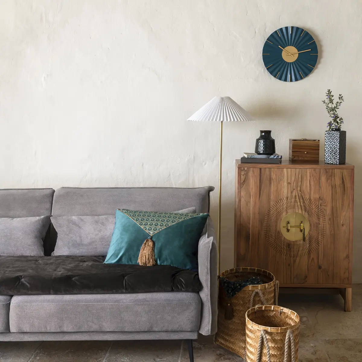 Orologio in metallo “Jiling” D44,5 cm blu - immagine 2