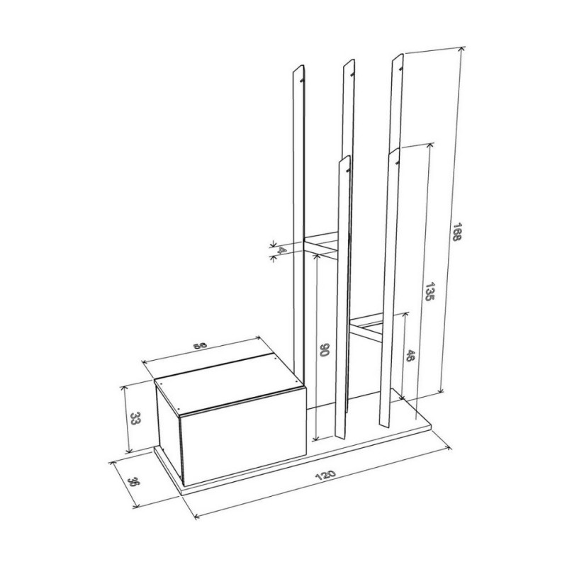 APPENDIABITI SCARPIERA KATANA ROVERE BIANCO - immagine 3