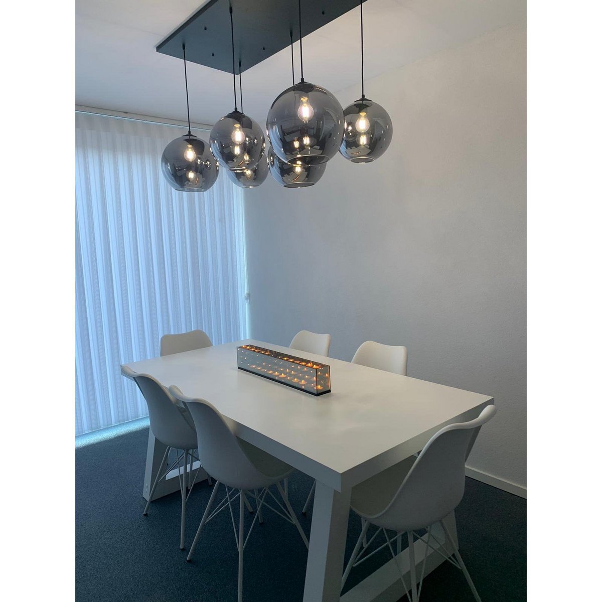 Lampada a Sospensione Smoke Glass 6-Light - immagine 5