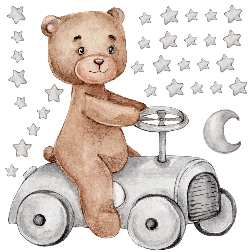 Adesivo da parete ORSO BRUM BRUM - immagine 3