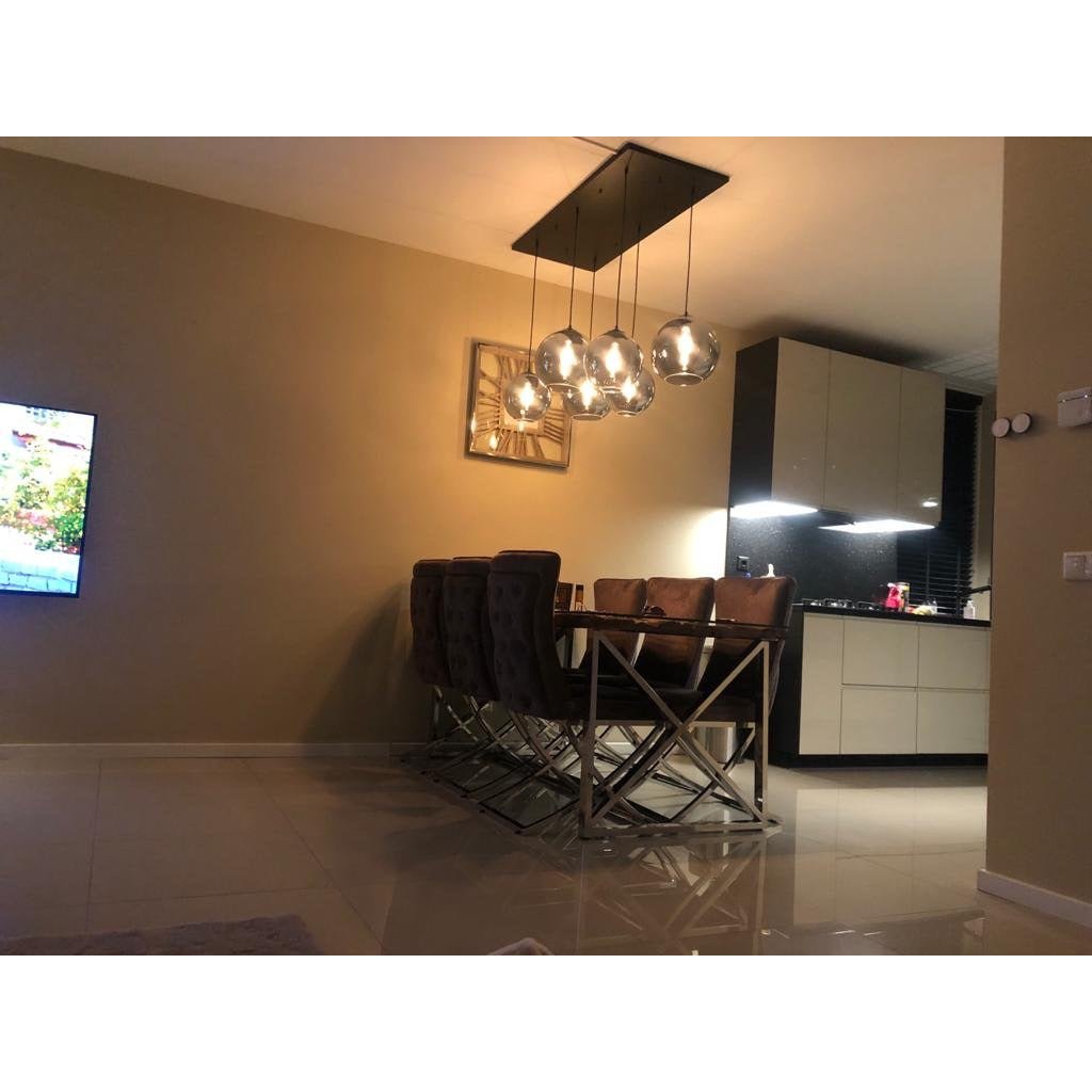 Lampada a Sospensione Smoke Glass 6-Light - immagine 8