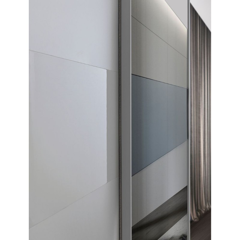 CAMERA DA LETTO MATRIMONIALE COMPLETA BLOSSOM CON LETTO CONTENITORE COLORE STONE GREY - immagine 8