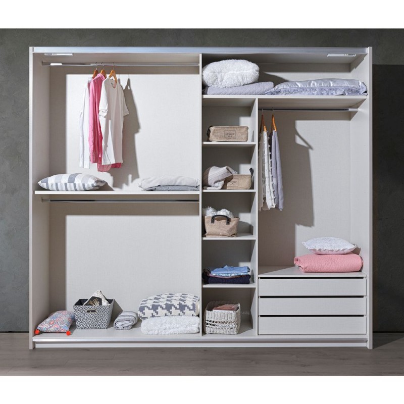 CAMERA DA LETTO MATRIMONIALE COMPLETA BLOSSOM CON LETTO CONTENITORE COLORE STONE GREY - immagine 4