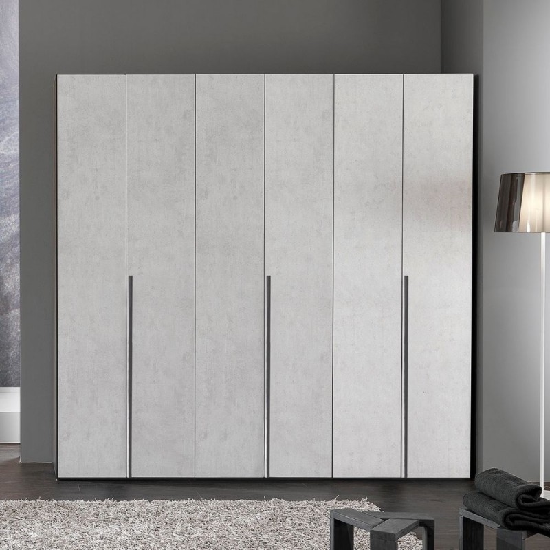 CAMERA DA LETTO MATRIMONIALE COMPLETA MANITOBA GRIGIO CEMENTO - immagine 5