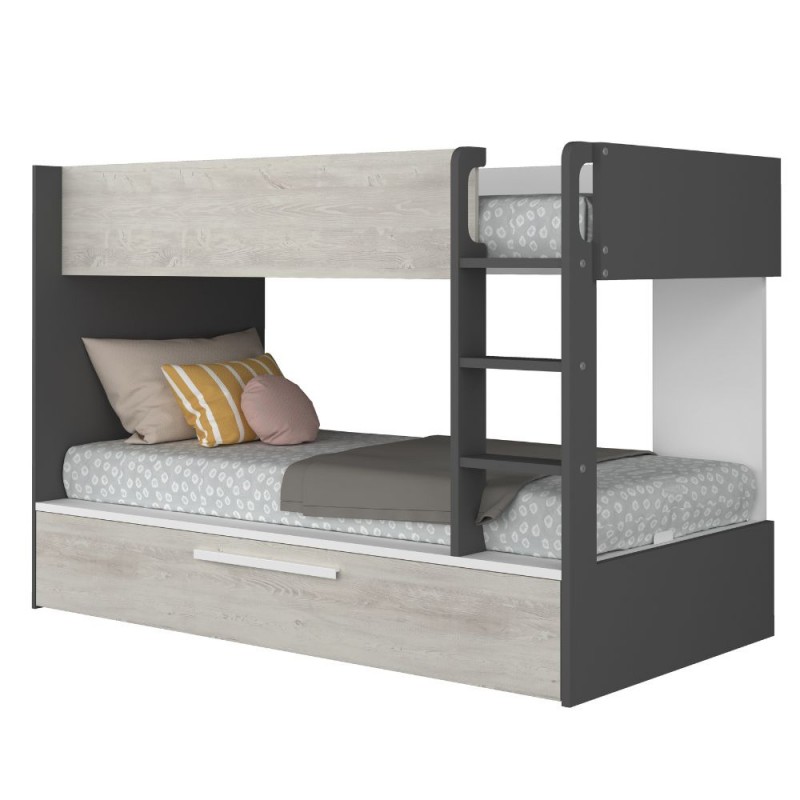 CAMERETTA SEMPLICITA’ CON LETTO A CASTELLO CON LETTO ESTRAIBILE 3 COLORI DISPONIBILI - immagine 9