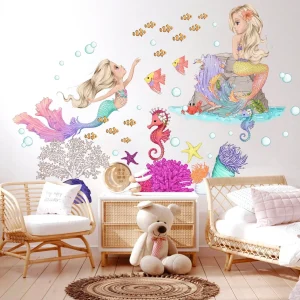 Adesivo da parete «Enchanting Mermaid Underwater World»