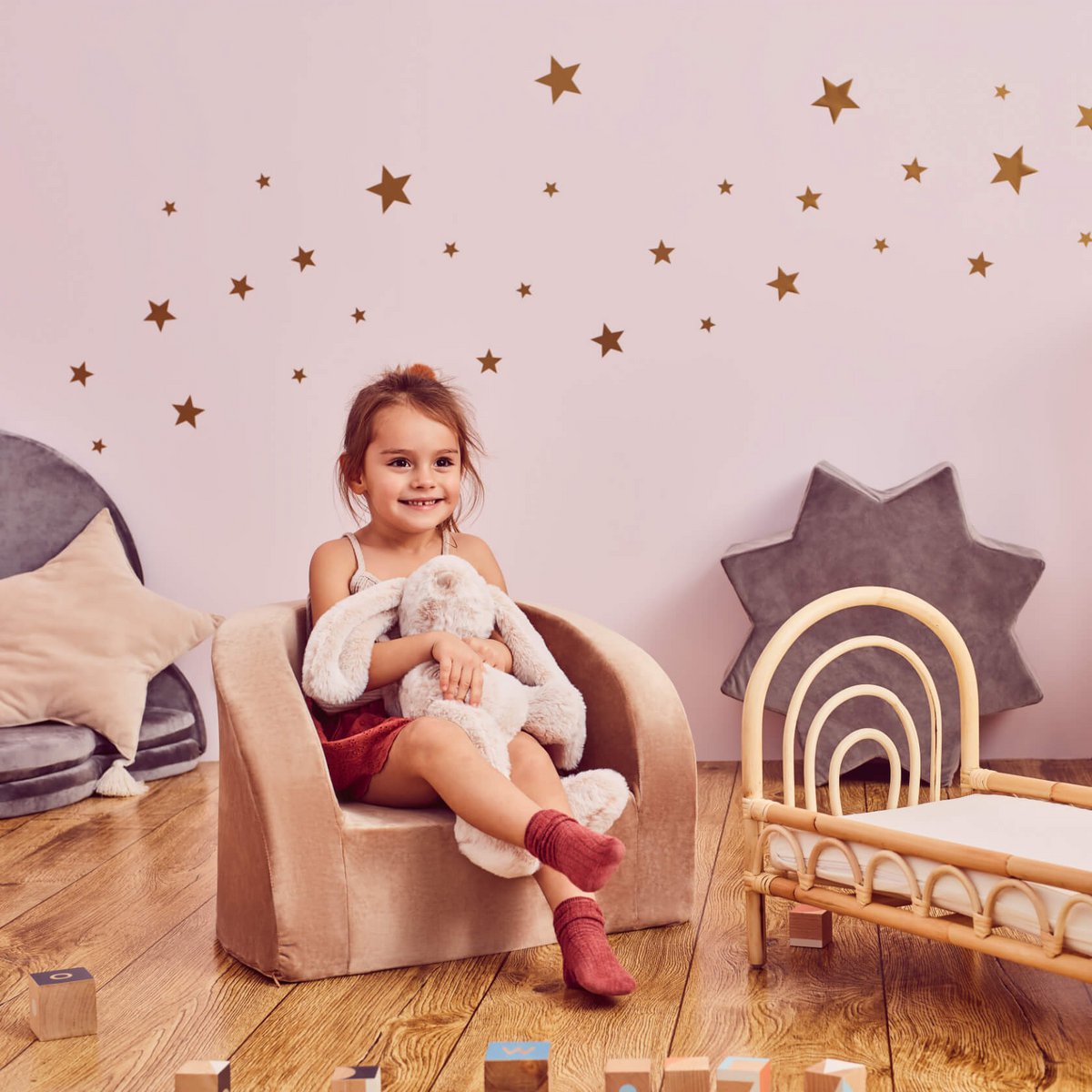 POLTRONA VELLUTO BIMBI – 4 colori disponibili