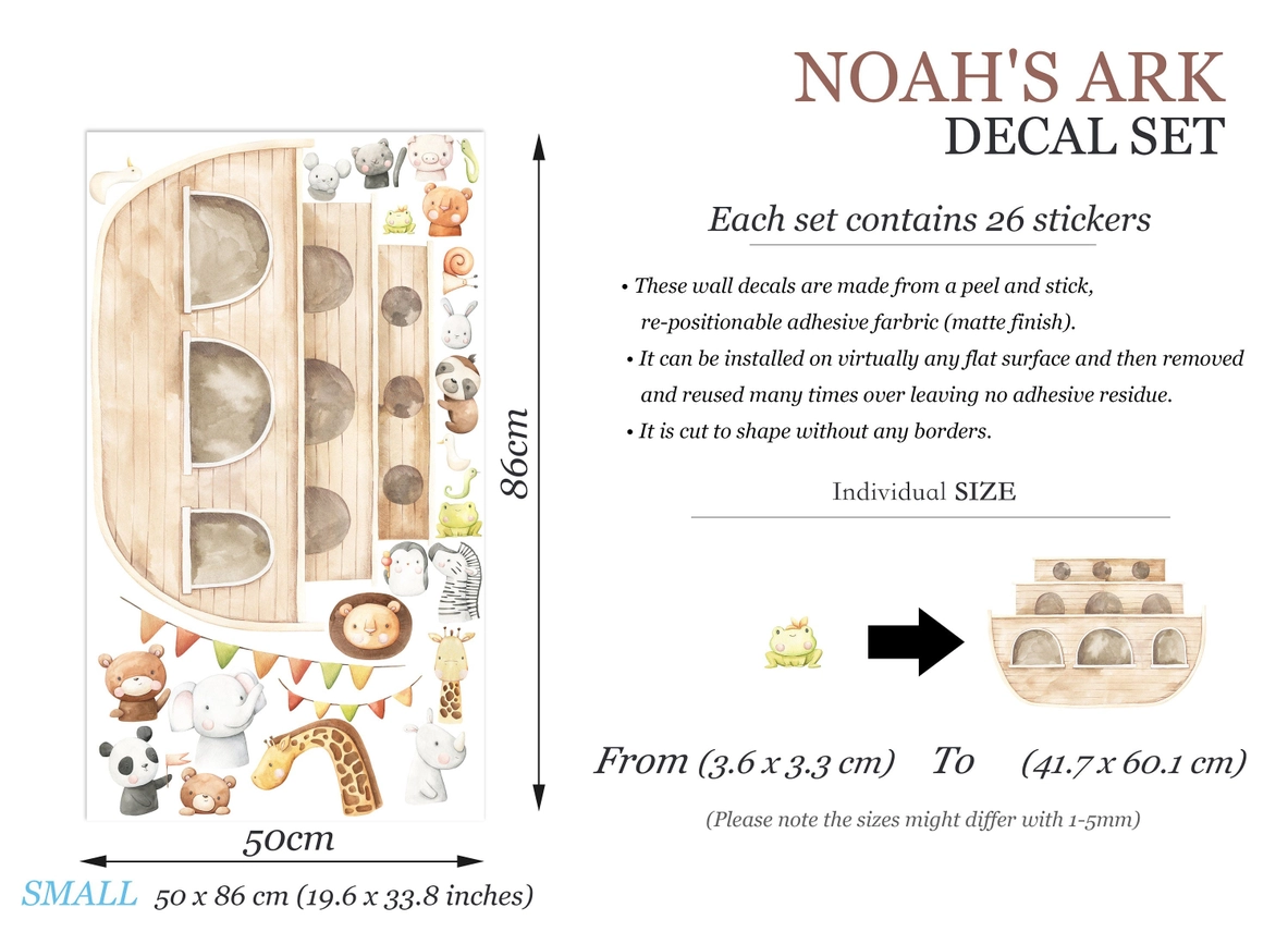 Adesivo murale Arca di Noè - immagine 7