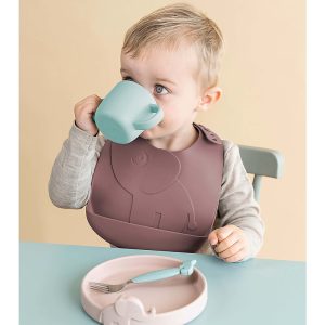 DONE BY DEER – PIATTO ELEFANTE – ANTISCIVOLO IN SILICONE ALIMENTARE – PEEKABOO