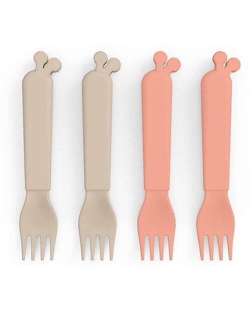 Set 4 Forchette Kiddish – Raffi – 100% Riciclabile senza Melamina – 5 VARIANTI COLORE