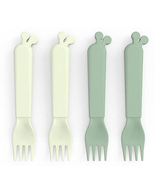 Set 4 Forchette Kiddish – Raffi – 100% Riciclabile senza Melamina – 5 VARIANTI COLORE - immagine 3