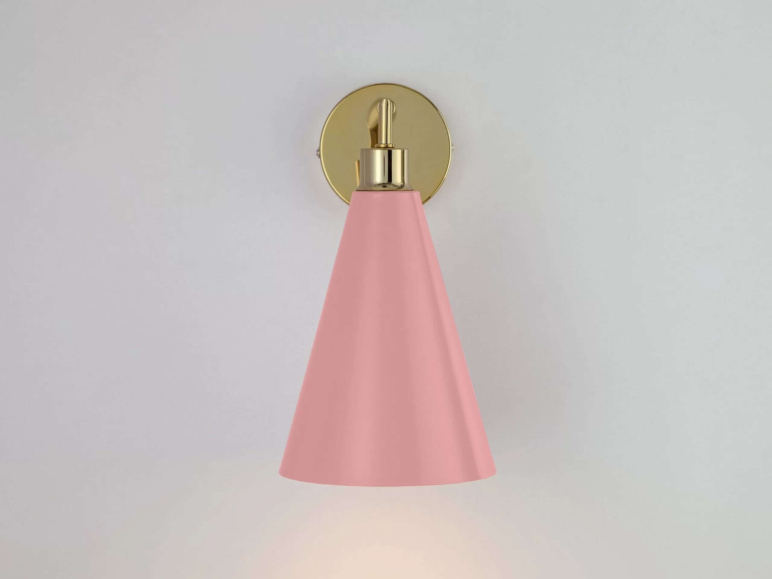 Lampada da parete con paralume a cono ROSA - immagine 9
