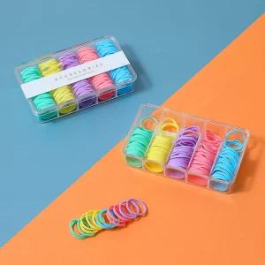 MINISO Accessori Capelli-Kit 150Pezzi Elastici Colorati