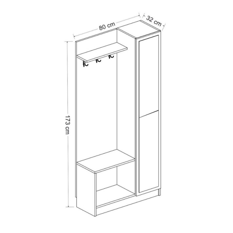 MOBILE INGRESSO ORIONINGRESSO BIANCO ANTA A SPECCHIO - immagine 4