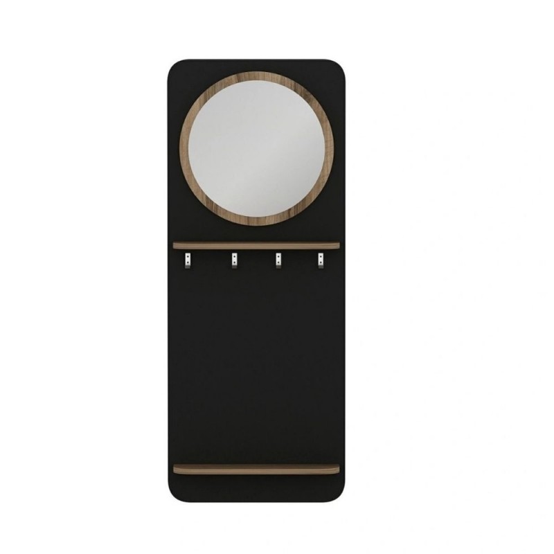 MOBILE INGRESSO SLIMINGRESSO NERO CON SPECCHIO E APPENDIABITI - immagine 4