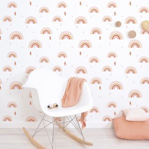 CARTA DA PARATI – Arcobaleno rosa e arancione