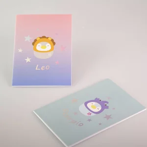 MINISO Notebook-Quaderno Rilegato A Punto – Collezione Segni Zodiacali (A5) – (2Pz)