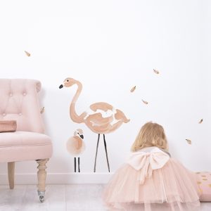 ADESIVO – Mamma e figlio fenicottero