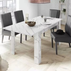 TAVOLO ALLUNGABILE ROCK EFFETTO MARMO – 2 COLORI DISPONIBILI