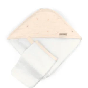 BAMBOOM ASCIUGAMANO CON CAPPUCCIO + GUANTO OLIVES PINK 414