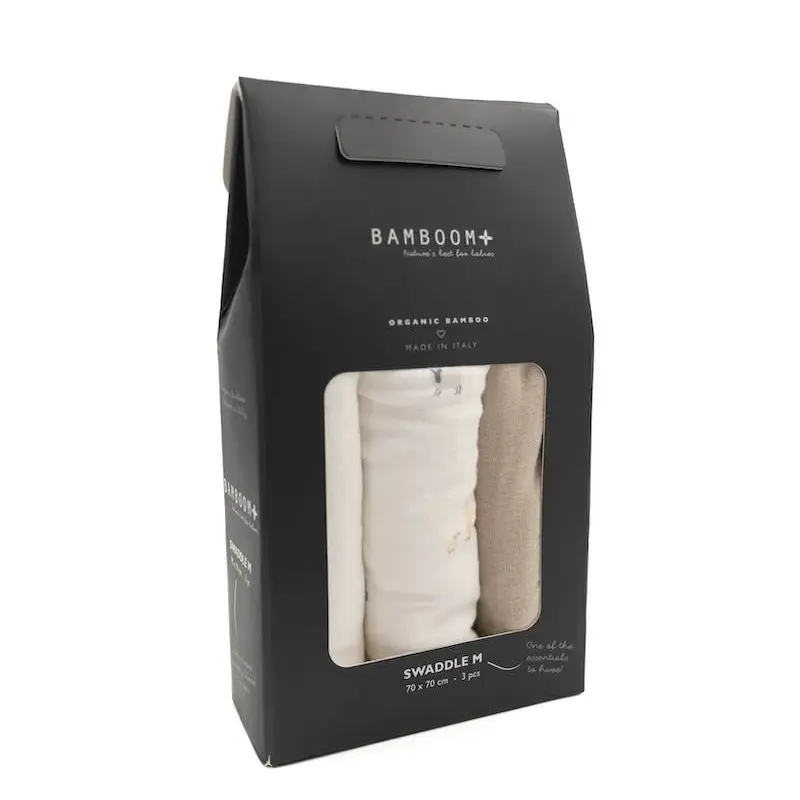 BAMBOOM SET 3 MUSSOLE 70×70 FARM BUDDIES - immagine 2