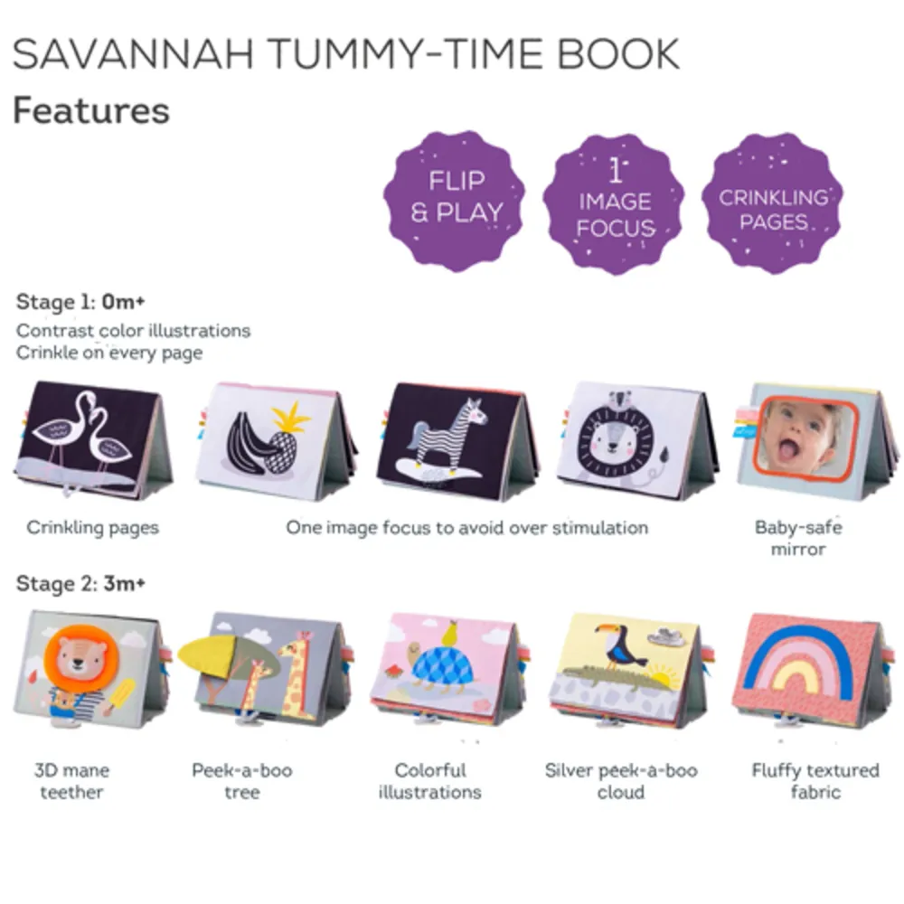 TAF TOYS SAVANNAH TUMMY-TIME BOOK - immagine 7
